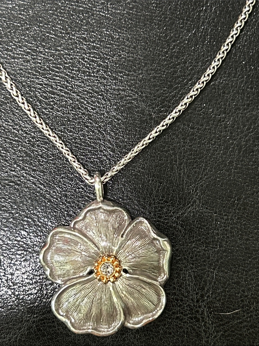 Retired Brighton "Kyoto in Bloom" Cherry Blossom Pendant Necklace